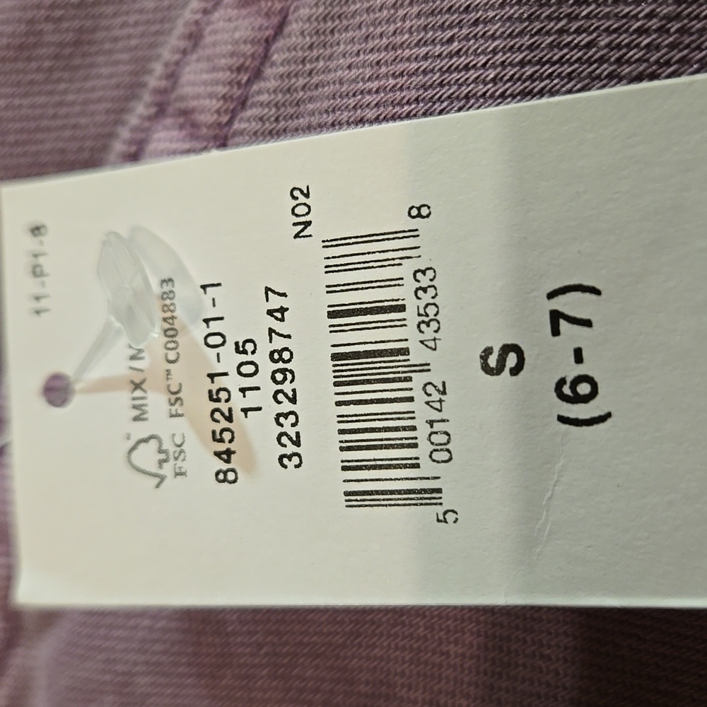 Gap Kids Purple Wide-Leg Twill Pants Drawstring Small 6-7 - Picture 4 of 12